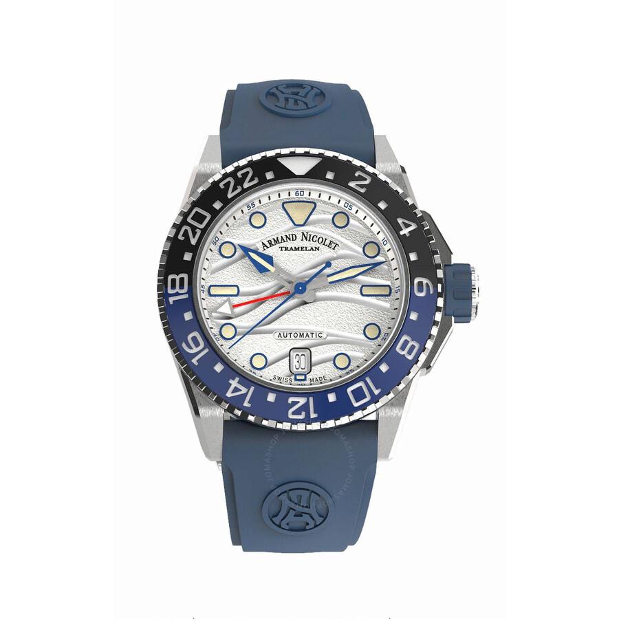 Armand Nicolet JSH GMT Automatic Silver Dial Men's Watch A487RGU-AU-GG2710U