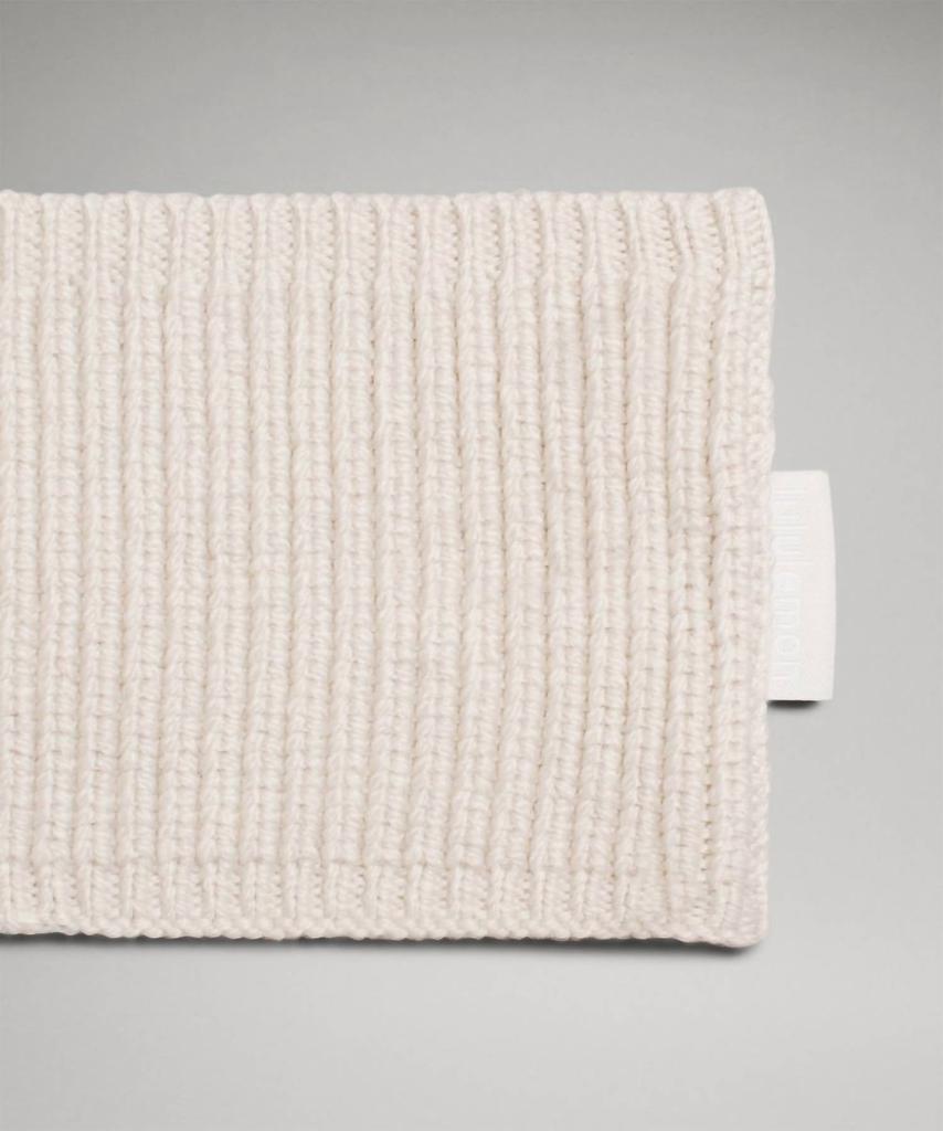 lululemon Women's Ribbed Merino Wool-Blend Knit Ear Warmer In Heathered Bone