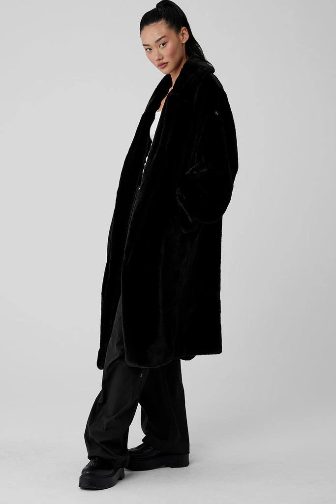 Alo Oversized Faux Fur Trench - Black 3