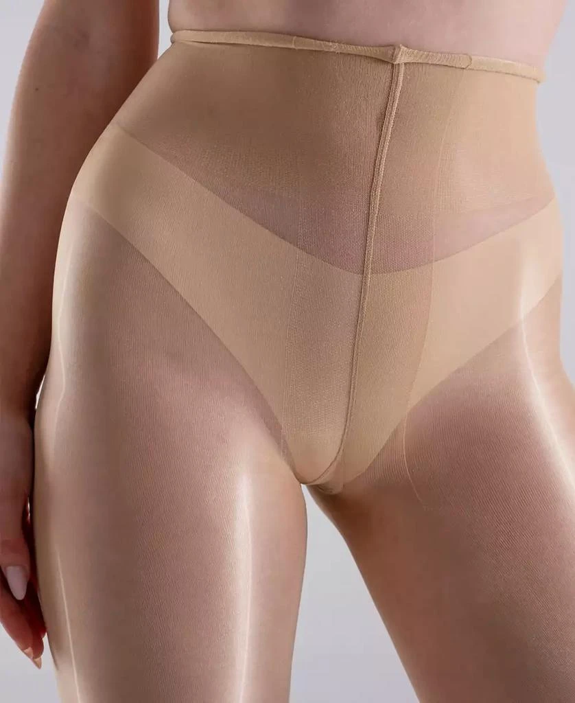 LECHERY Women's Lustrous Silky Shiny 20 Denier Sheer High-Waist Pantyhose Tights 6