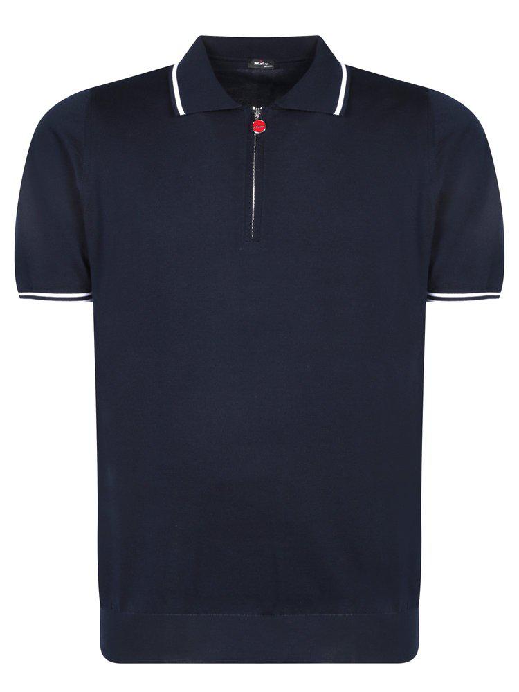 Kiton Kiton Zipped Knitted Polo Shirt