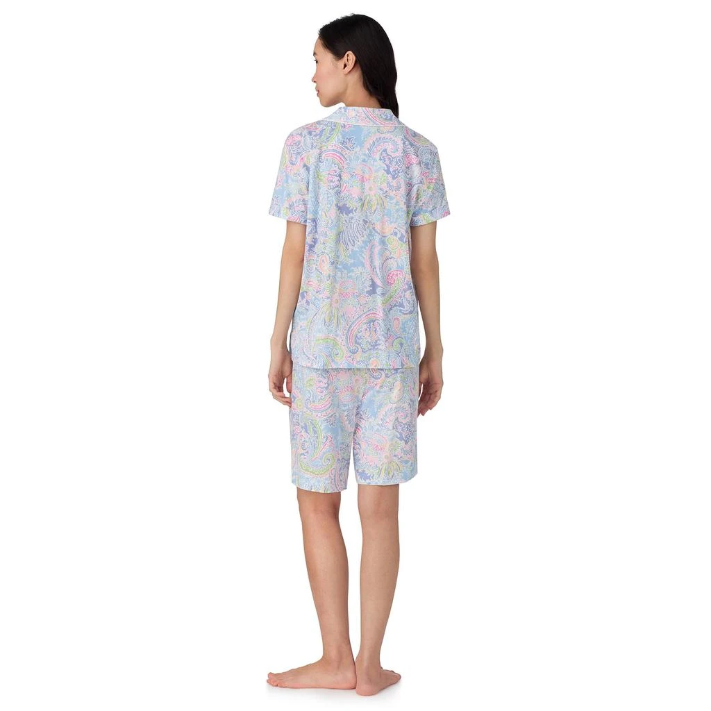 Ralph Lauren Short Sleeve Notch Collar Bermuda PJ Set 2