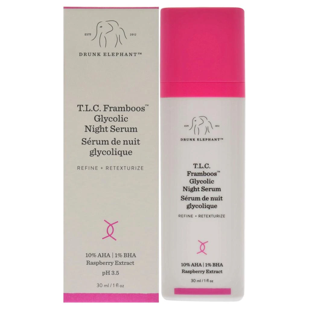 Drunk Elephant T.L.C. Framboos Glycolic Night Serum by  for Unisex - 1 oz Serum 1