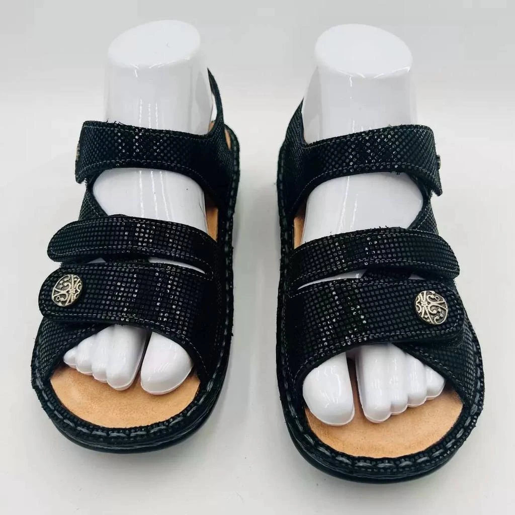 Finn Comfort Women's Soft Gomera Sandals In Black Points 82562-212099 4