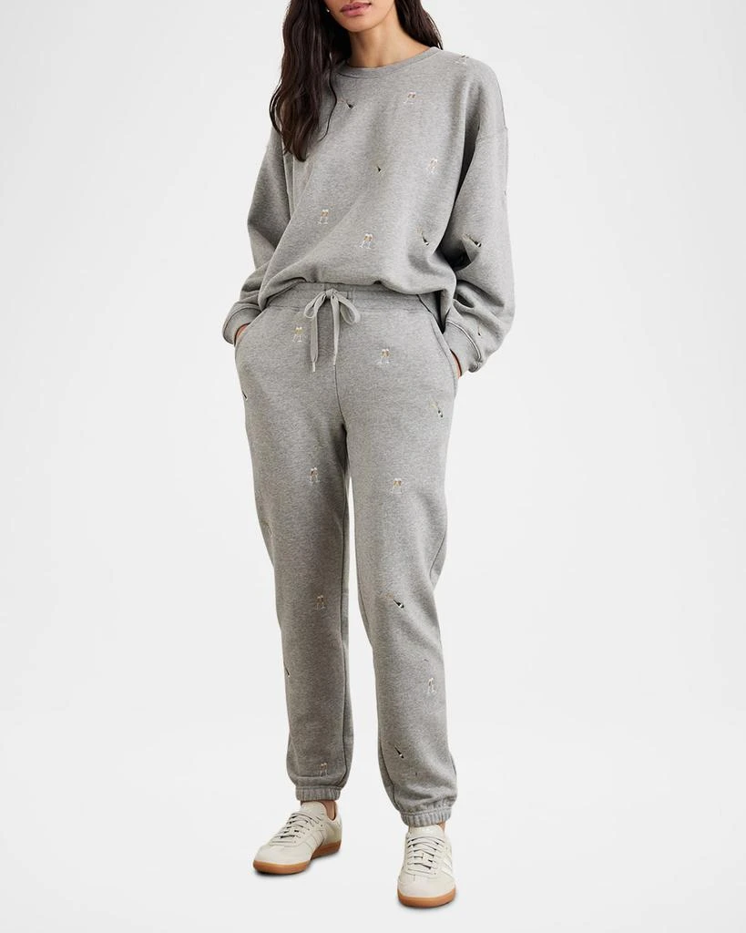 Rails Champagne Embroidered Kingston Sweatpants 2