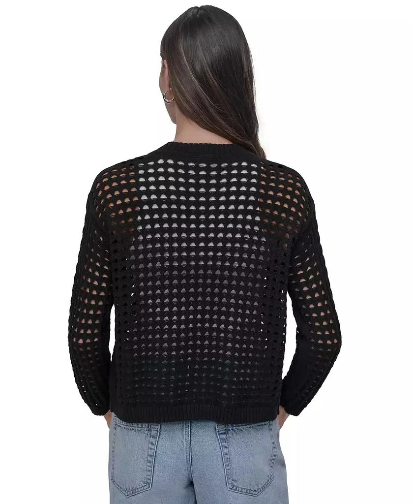DKNY Petite Open-Stitch Cardigan 5