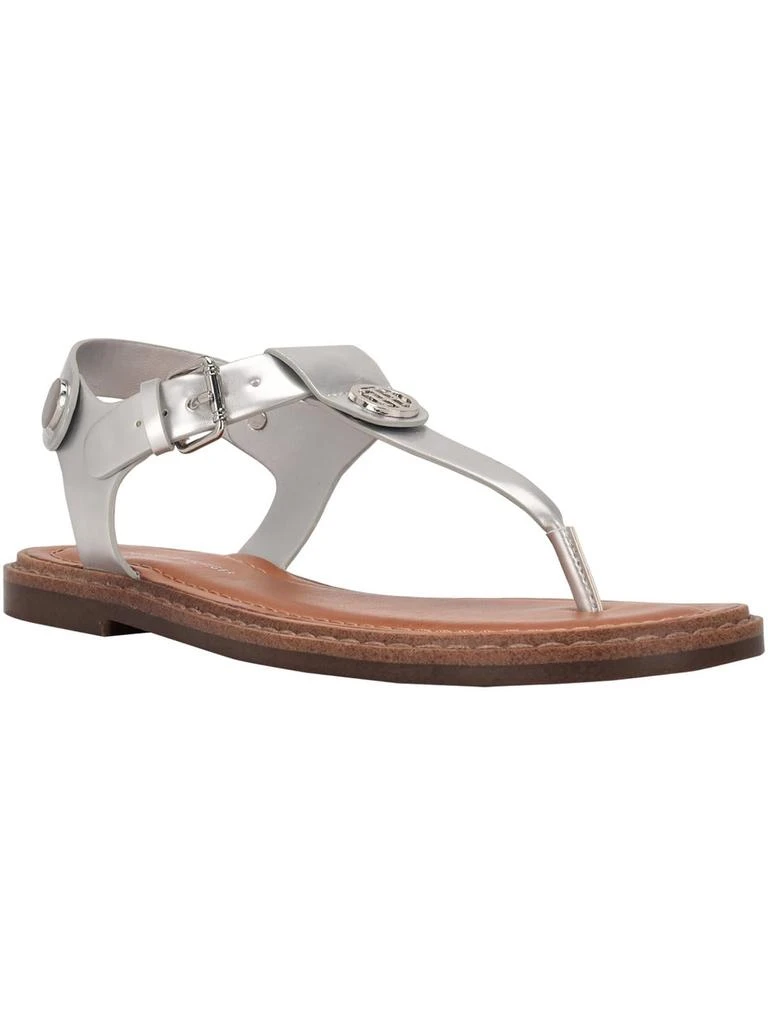 Tommy Hilfiger Bennia Womens Faux Leather Sling Back Thong Sandals 11
