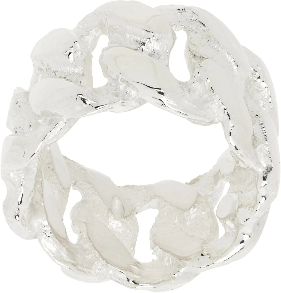 Pearls Before Swine Silver XL Link Ring 1