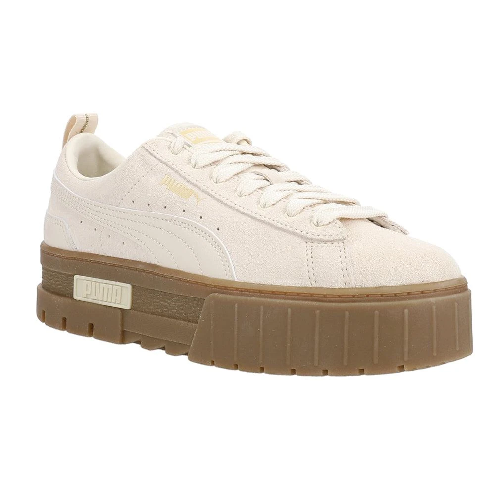 Puma Mayze Brushed Tan Lace Up Sneakers 2