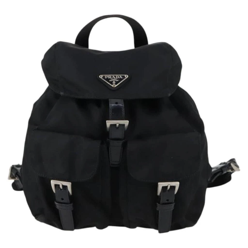Prada Double Front Pocket Backpack Tessuto Nylon Backpack Bag (Pre-Owned)