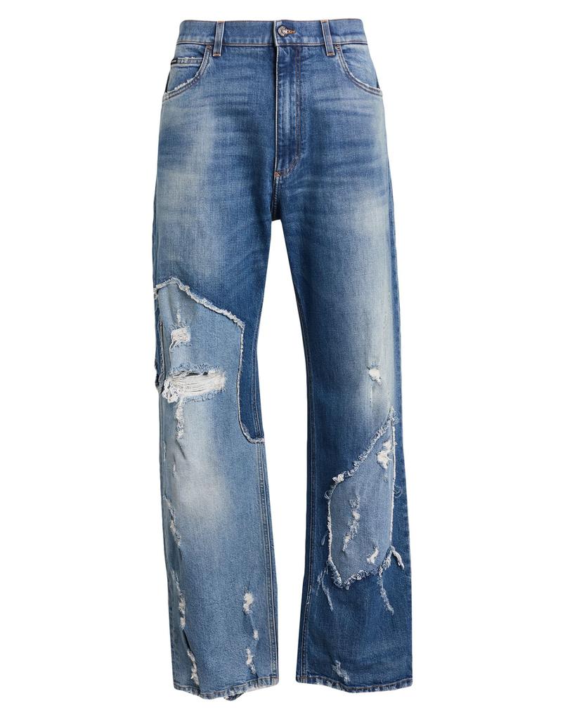 Shop Vetements Distressed-Effect Wide-Leg Jeans on Sale at
