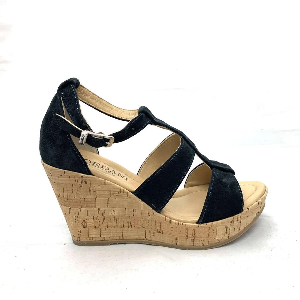 CORDANI Raquel Platform Sandal In Navy Suede 1