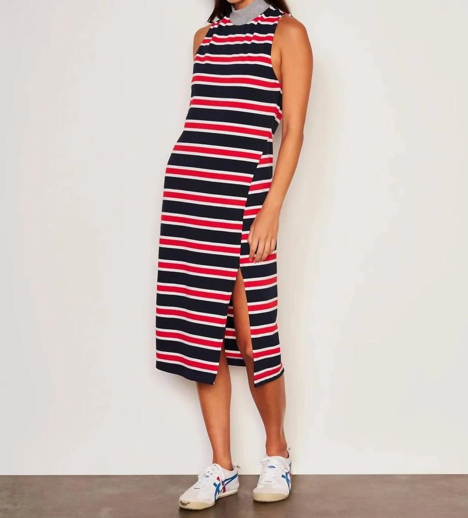 Sundry Sundry - Stripe Mock Neck Dress 3