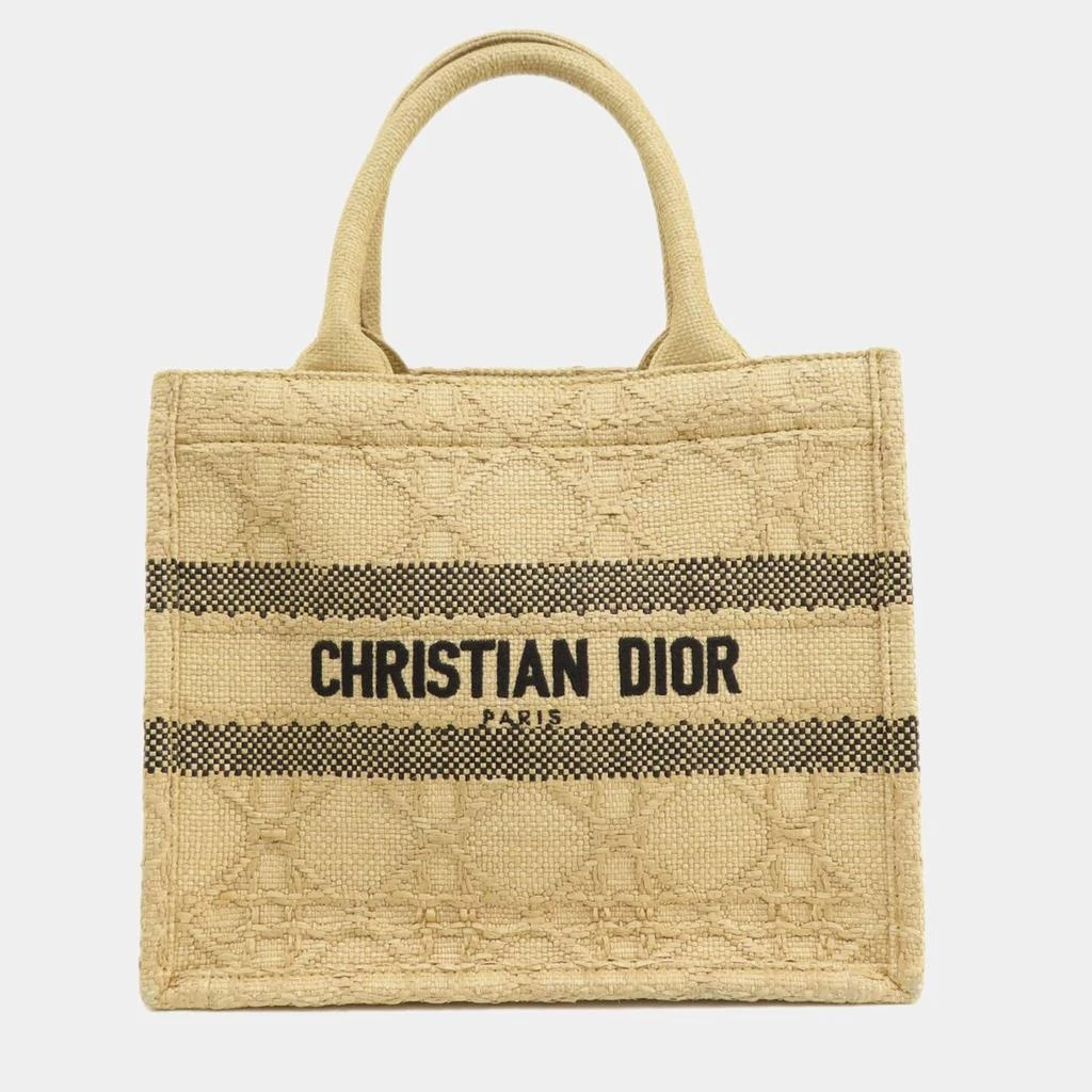 Dior Dior Beige Raffia Small Book Tote Tote Bag 1