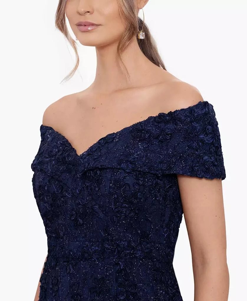 XSCAPE Women's Off-The-Shoulder Lace Gown 2