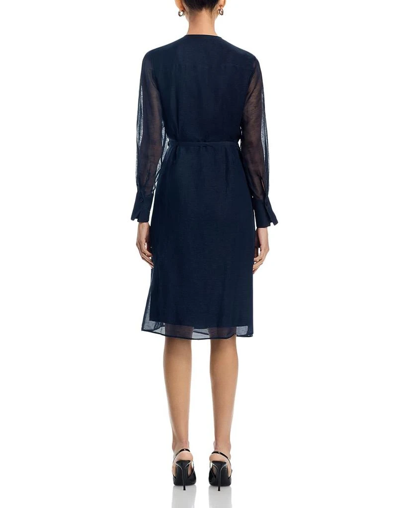 Hugo Boss Dosala Surplice Long Sleeve Wrap Dress 4