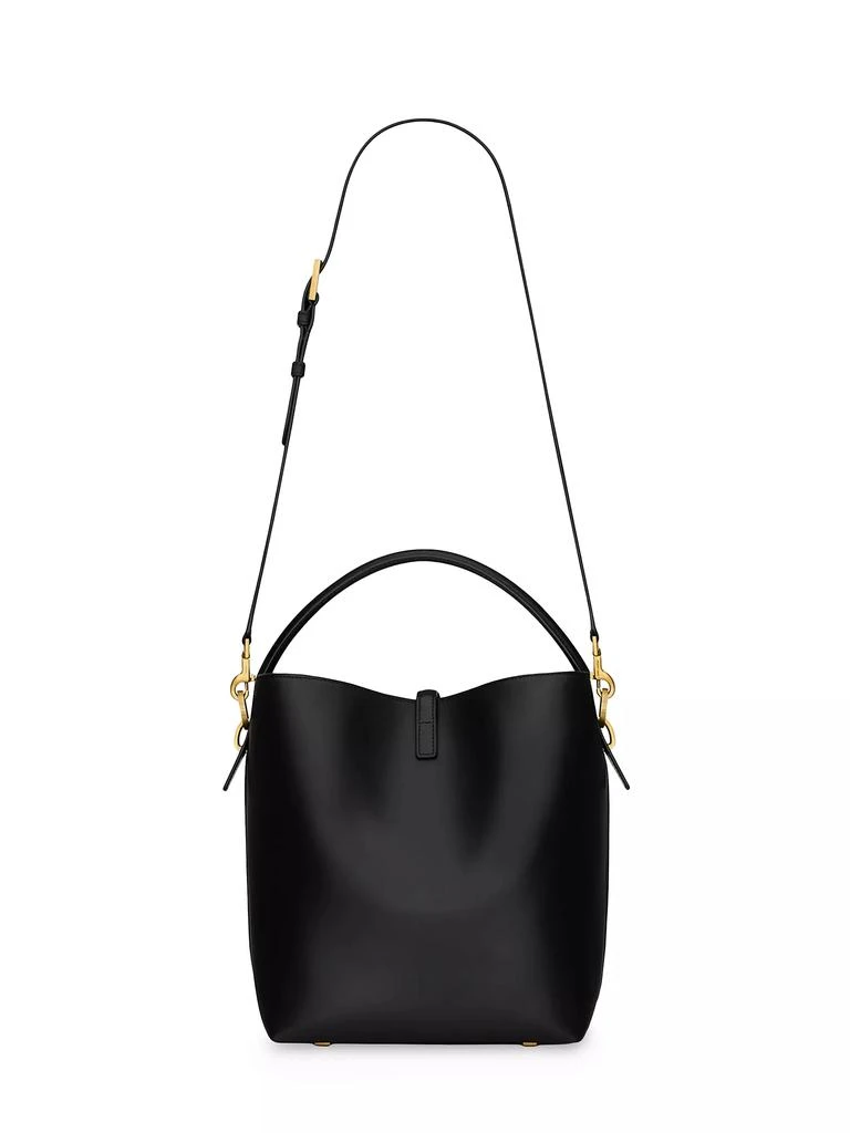 Yves Saint Laurent Le 37 in Shiny Leather Bucket Bag 5