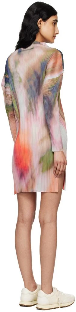Pleats Please Multicolor Turnip & Spinach Minidress 3