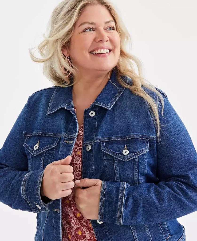 Style & Co Plus Size Classic Denim Jacket, Exclusively at Macy's 3