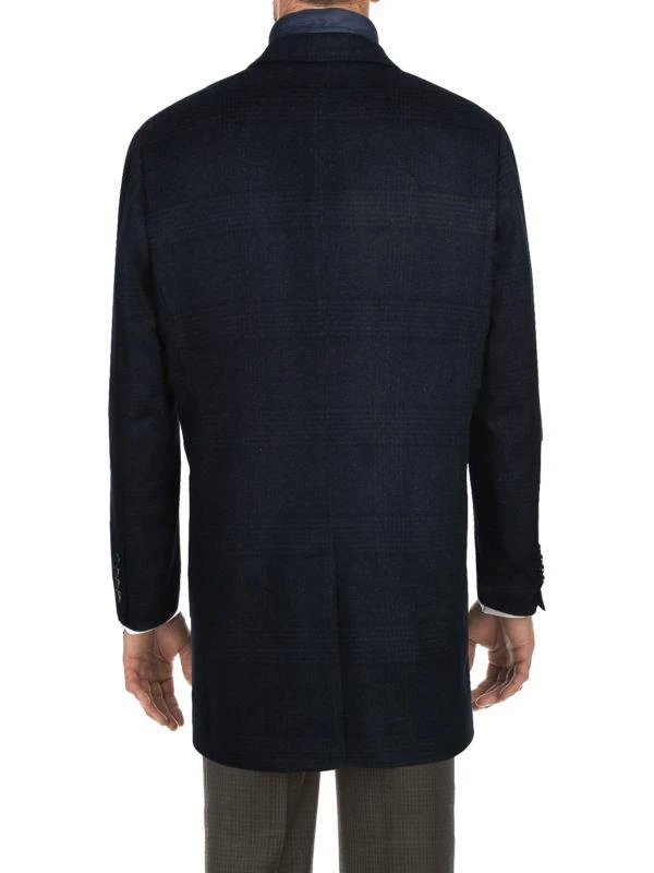 English Laundry Plaid Bib Single-Breasted Coat 2