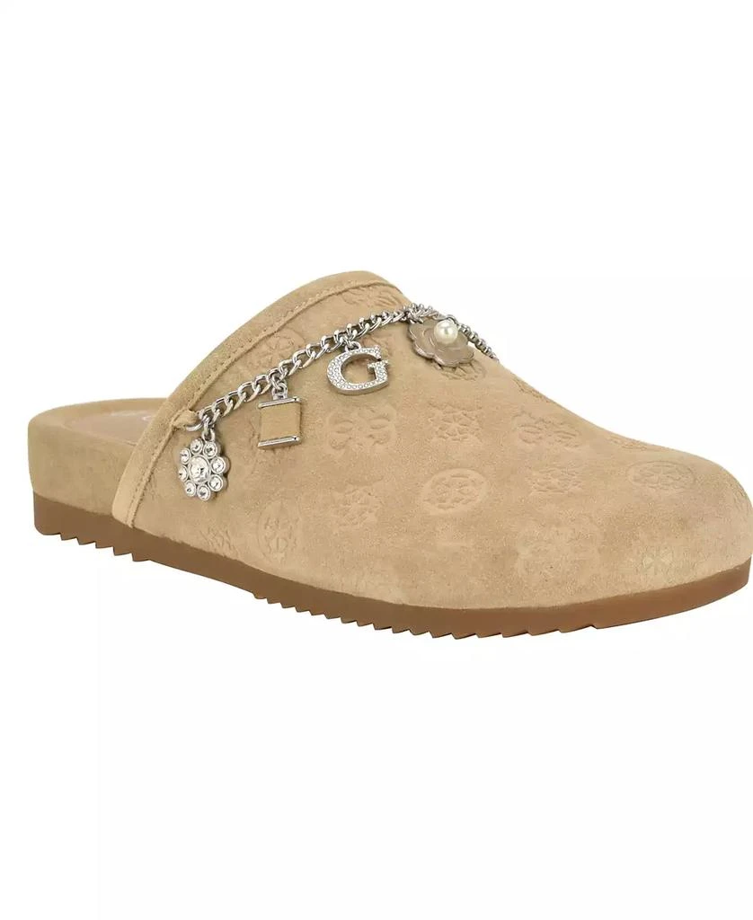 GUESS Women's Gavyn Charms Logo Slip-On Clogs
