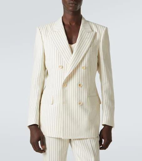 Tom Ford Dyllan pinstripe wool and silk blazer 3