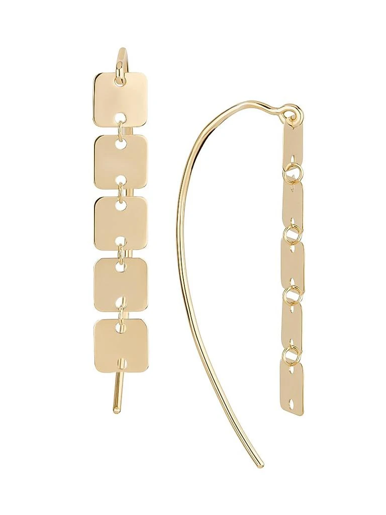 LANA Laser Square 14K Yellow Gold Chain Drop Earrings 1