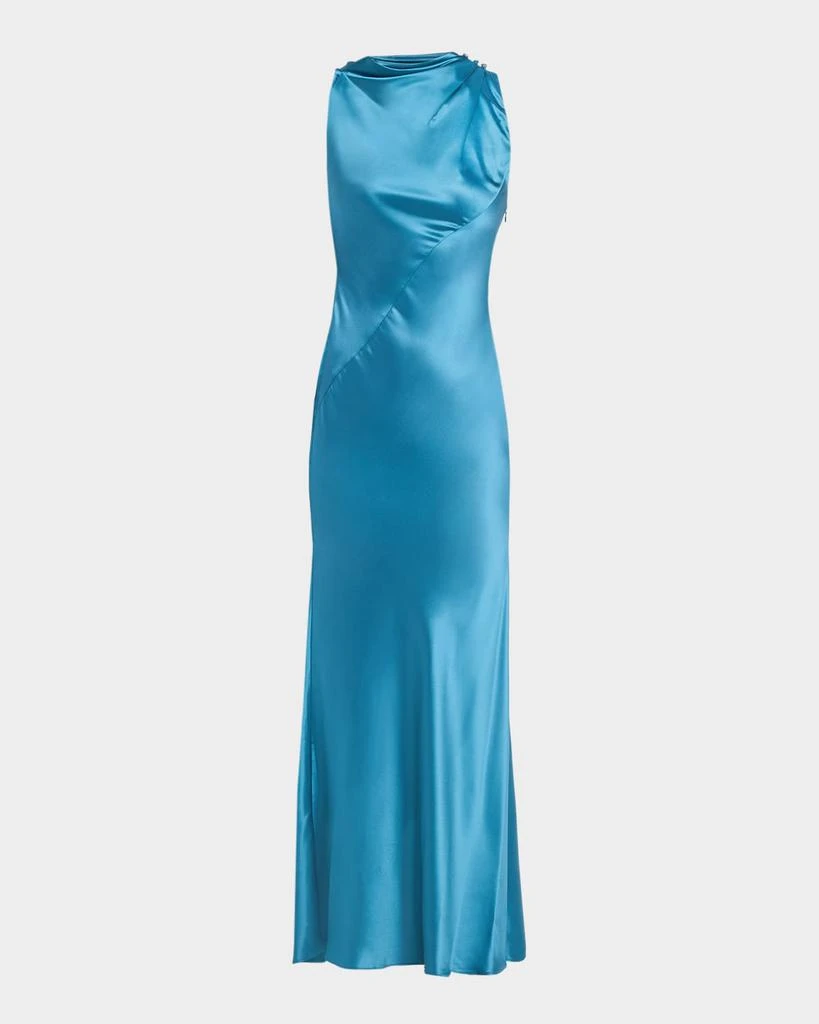 green emerald velvet dress Open-Back Long Beaded Ombre Prom Dress main image 0