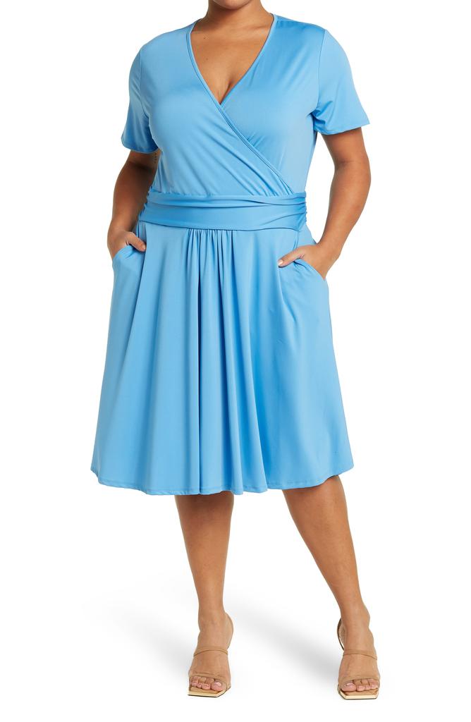 Love by Design Mallory Short Sleeve Wrap Dress