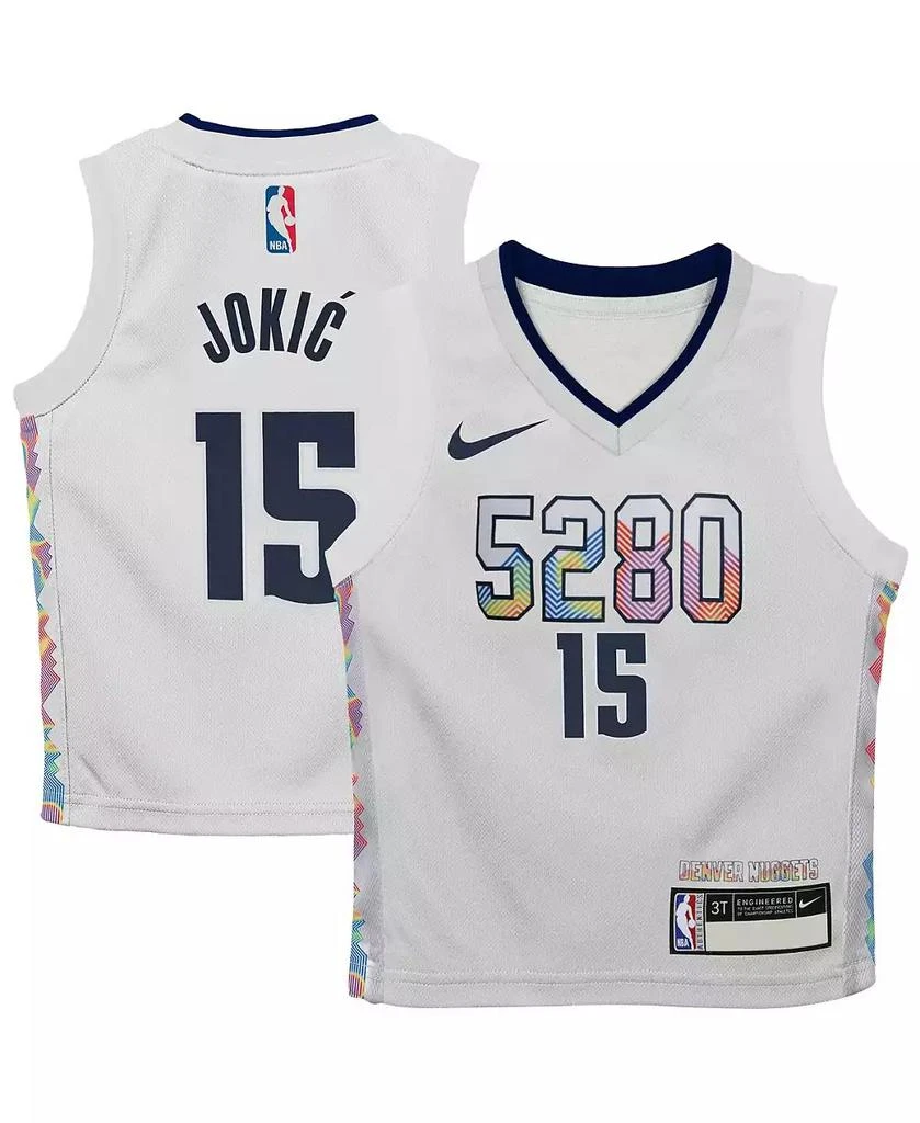 NIKE Toddler Nikola Jokic White Denver Nuggets 2024/25 Swingman Player Jersey - City Edition 1