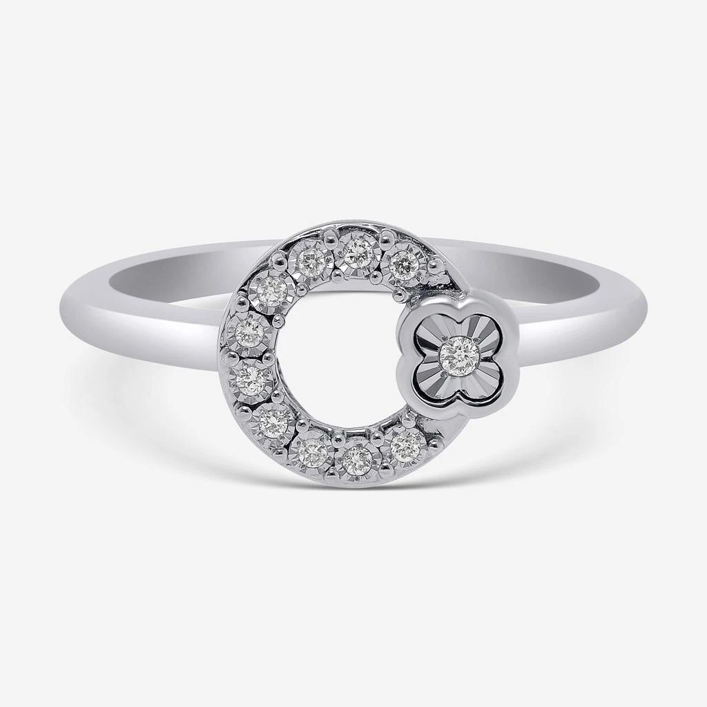 Bliss Bliss By Damiani 18K White Gold, Diamond Center Design Ring Sz 6.25 20089418 1