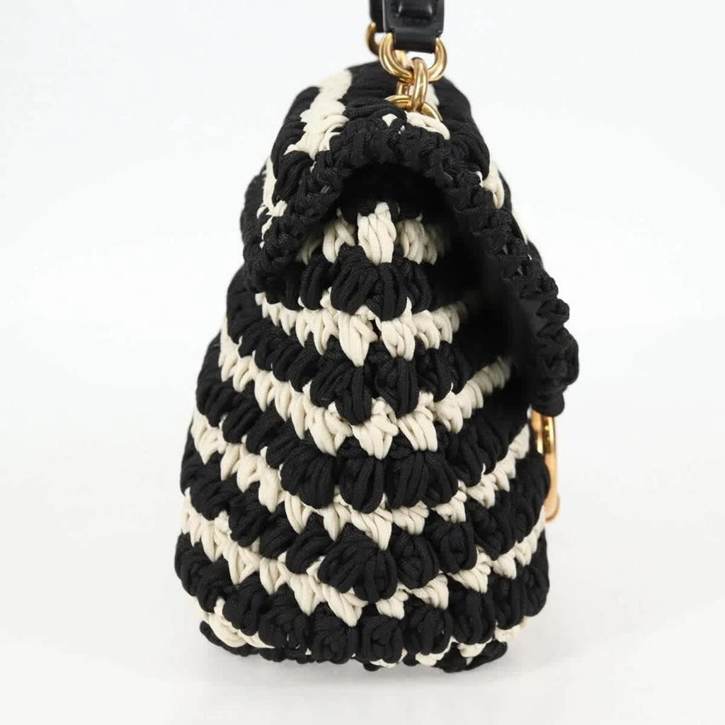 Salvatore Ferragamo Margot Satchel Braided Fabric Polyester Bag (Pre-Owned) 5