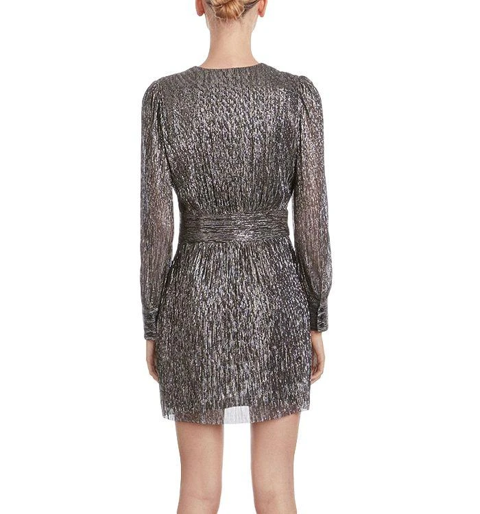 The Kooples Metallic Pleated Mini Dress 4