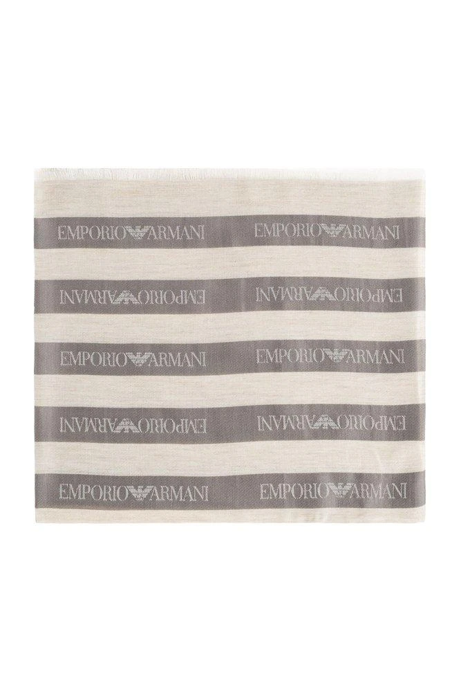 Emporio Armani Emporio Armani Logo Stripe Scarf