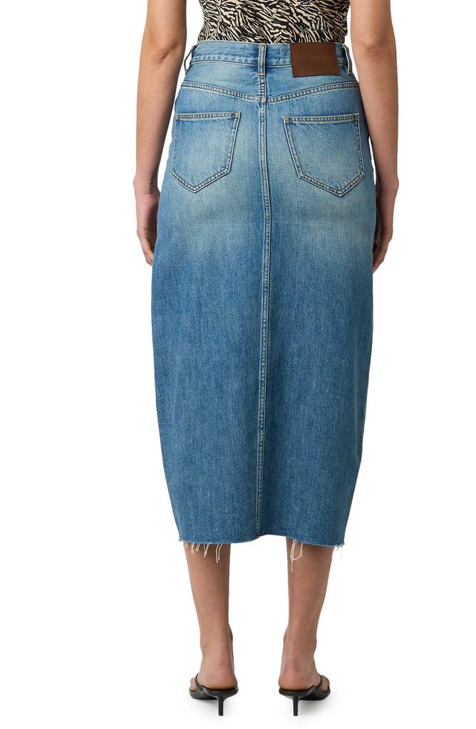 Equipment Manon Raw Hem Denim Midi Skirt