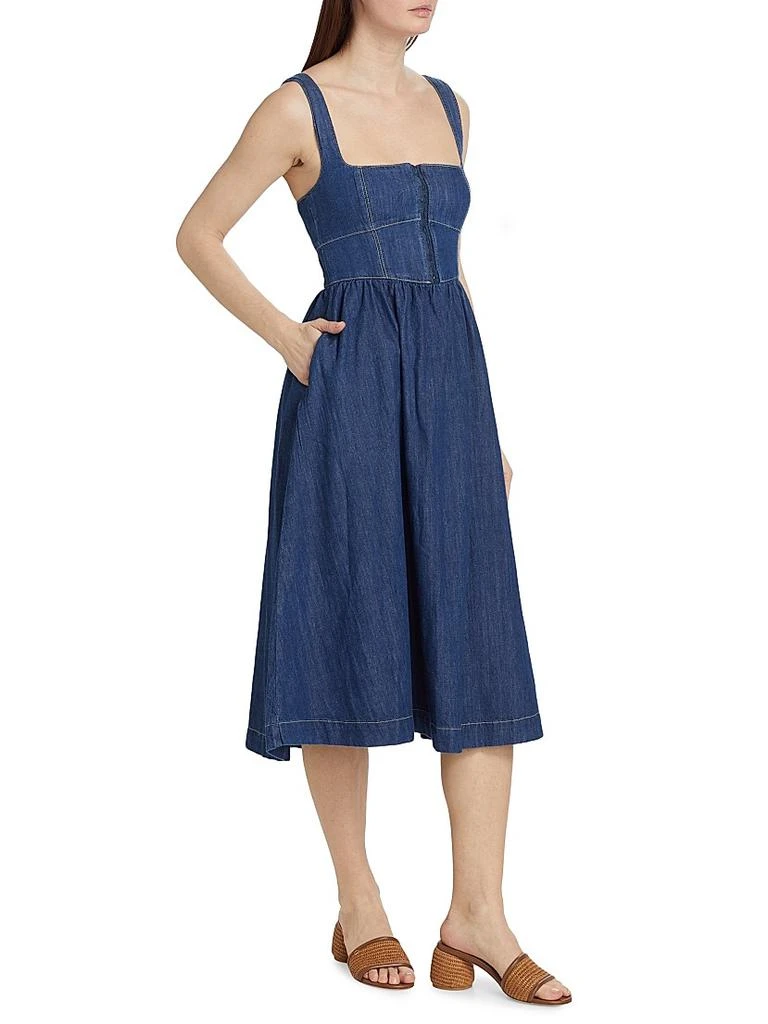 Reformation Tagliatelle Denim Midi-Dress 4