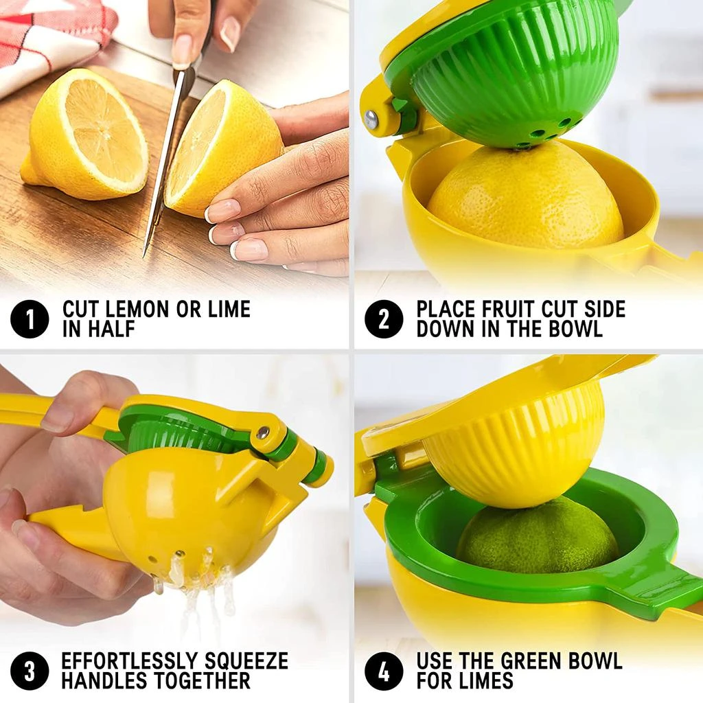 Zulay Kitchen Professional Citrus Juicer & 2in1 Lemon Squeezer Complete Set 5