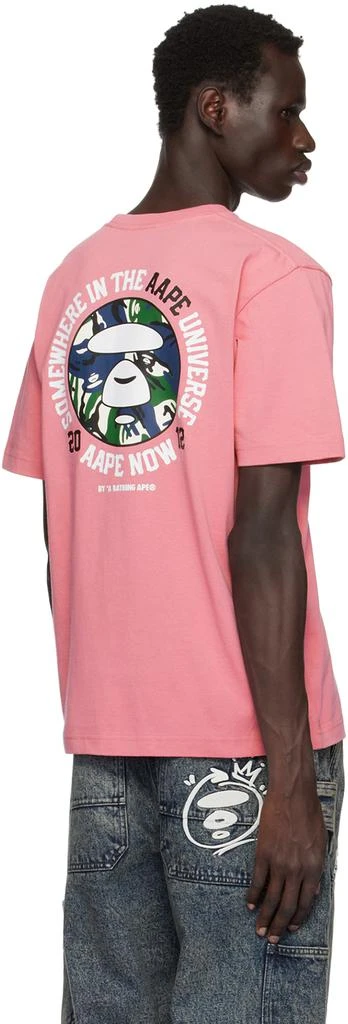 AAPE by A Bathing Ape Pink Logo Short Sleeve T-shirt 3