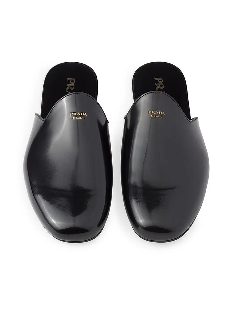 Prada Brushed Leather Slippers 2