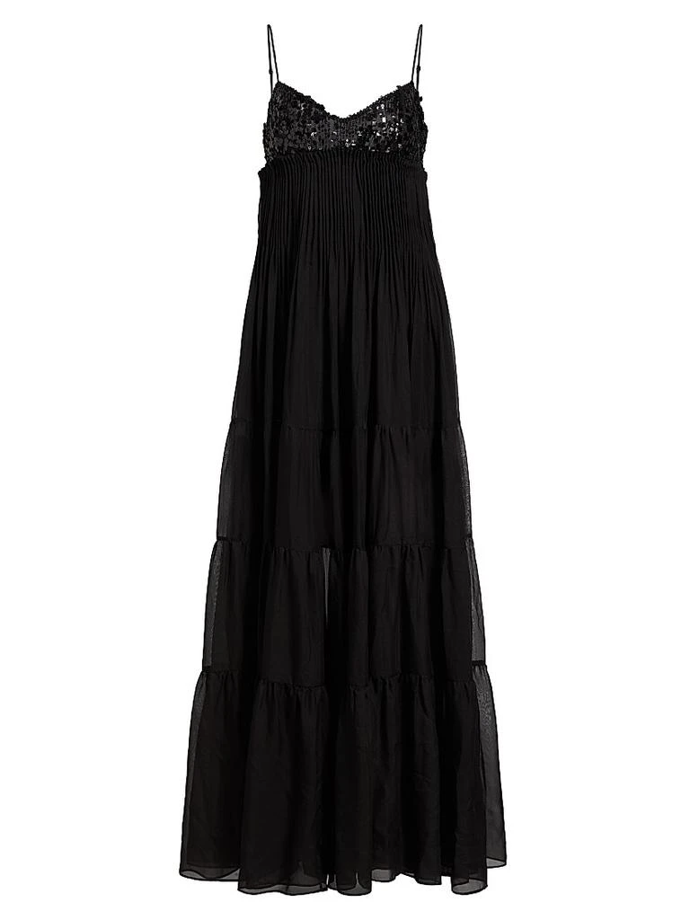 Azeeza Tamar Embellished Chiffon Tiered Gown 1