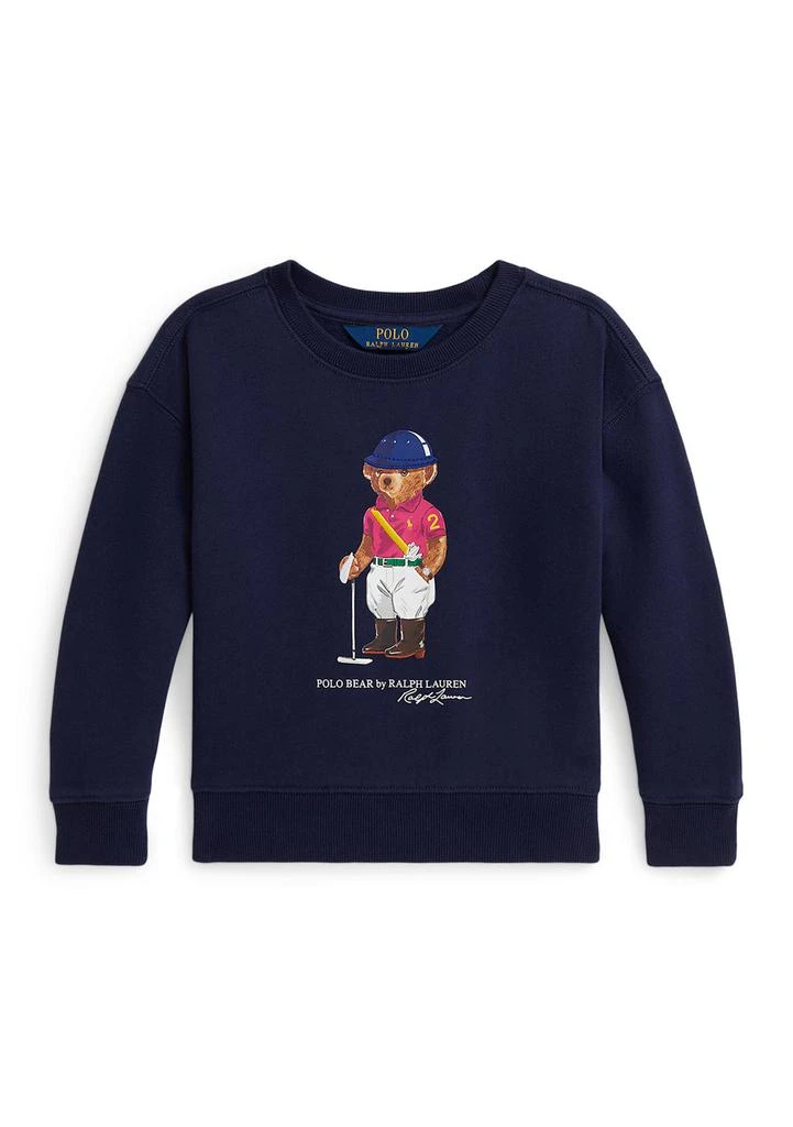 Ralph Lauren Girls 2-6x Polo Bear Fleece Boxy Sweatshirt