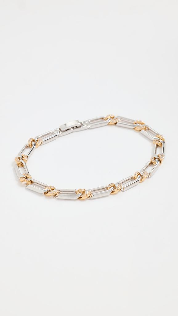 Luv AJ The Two-Tone Pave Link Bracelet