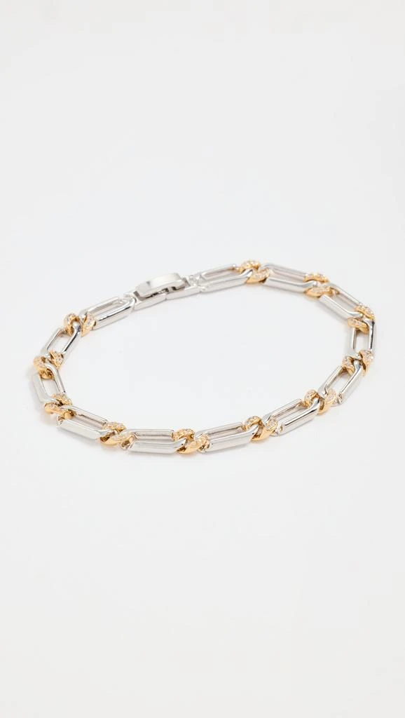 Luv AJ The Two-Tone Pave Link Bracelet 1