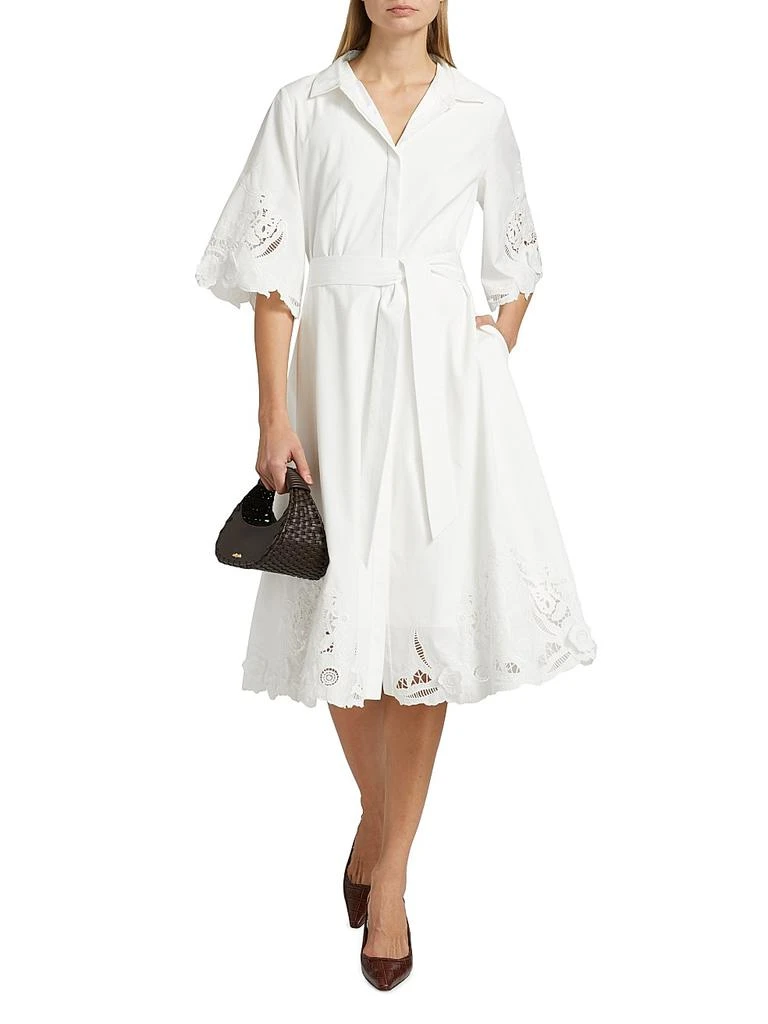white christmas dresses Cotton Poplin Tie Waist Dress – Lela Rose main image 1