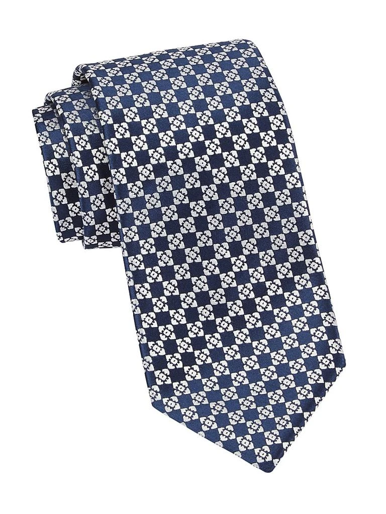Charvet Diamond Geo Woven Silk Tie 1