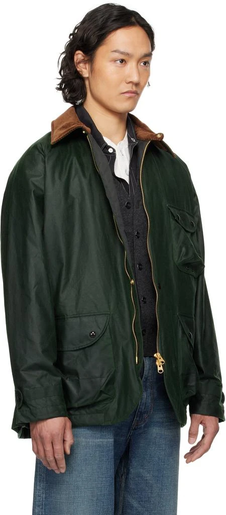 Drake's Green Waxed Coverall Jacket 2