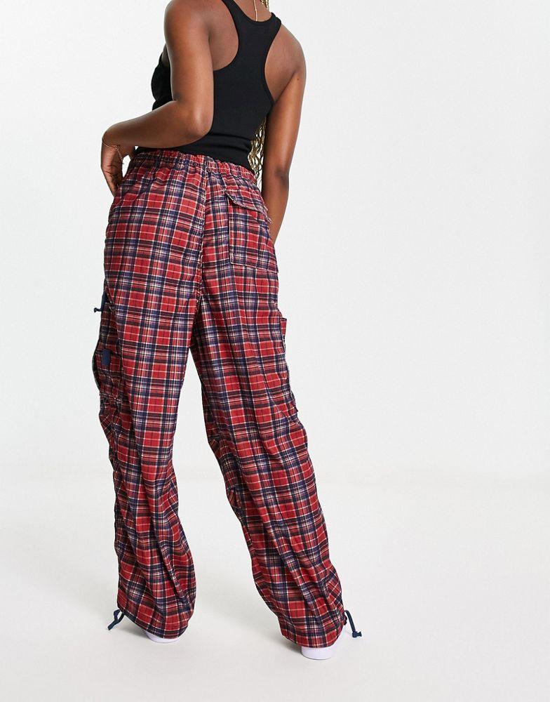 Jaded London Jaded London low rise cargo trousers in tartan