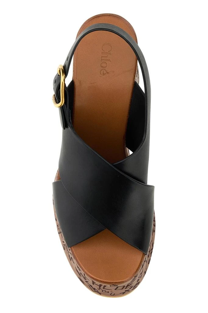 Chloé Black leather Maxime wedges 4