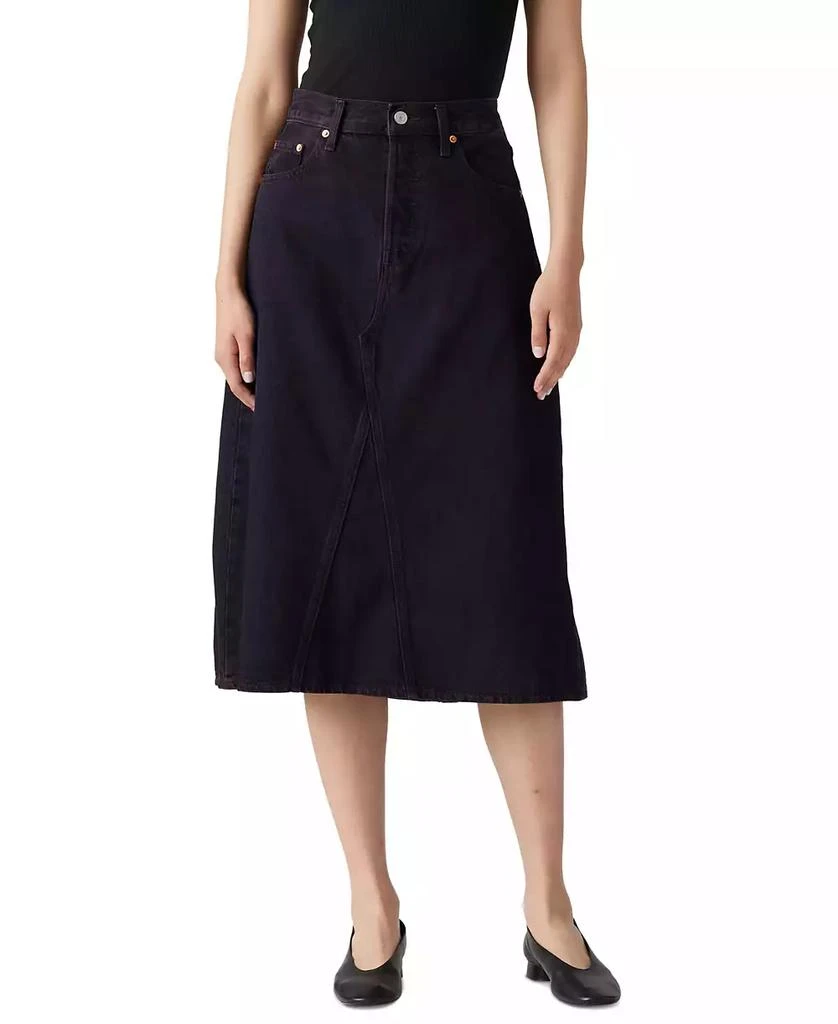 Levi's Women's High Rise A-Line Deconstructed Denim Skirt 1