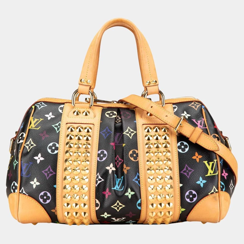 Louis Vuitton Louis Vuitton Black Monogram Multicolore Courtney MM 1